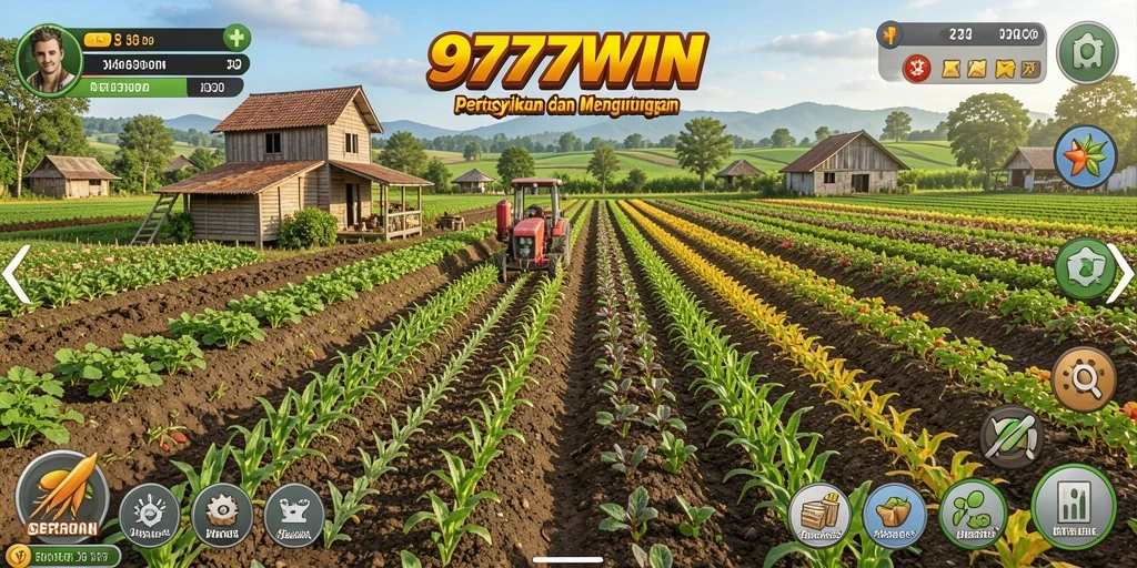 Gameplay seru dalam 9777WIN menunjukkan aktivitas pertanian yang menarik.