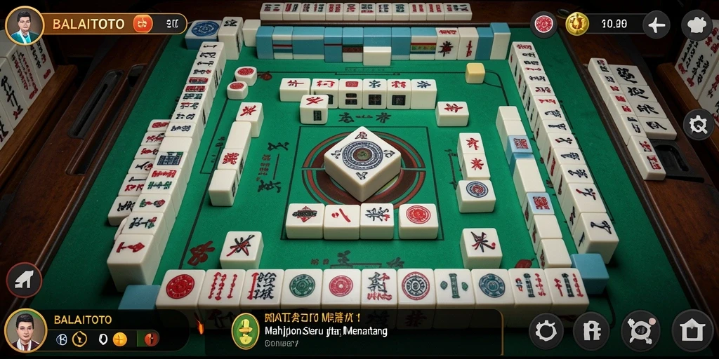 Tampilan gameplay BALAITOTO dengan suasana Mahjong yang kental.
