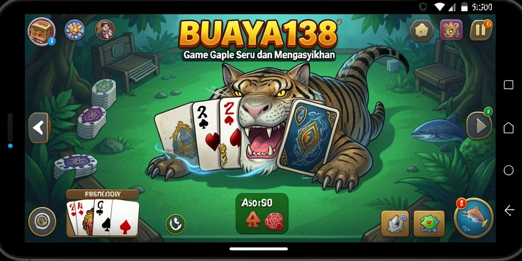 Tampilan gameplay Gaple yang menarik di BUAYA138.