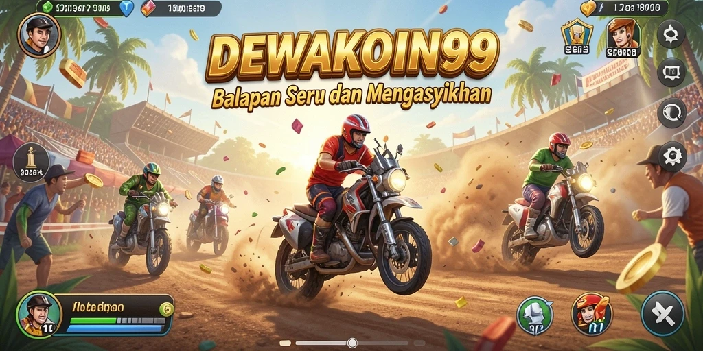 Tampilan gameplay balapan seru di DEWAKOIN99.