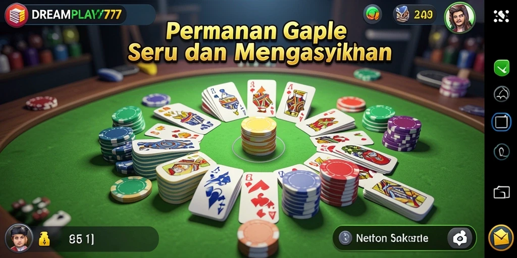 Screenshot gameplay Gaple yang menarik dan seru.