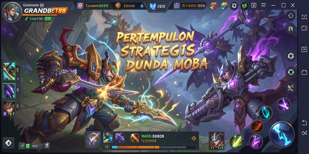 Tampilan intensif gameplay GRANDBET88 dalam aksi pertempuran tim.