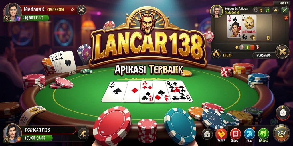 Screenshot menampilkan gameplay seru LANCAR138 dalam permainan Poker.