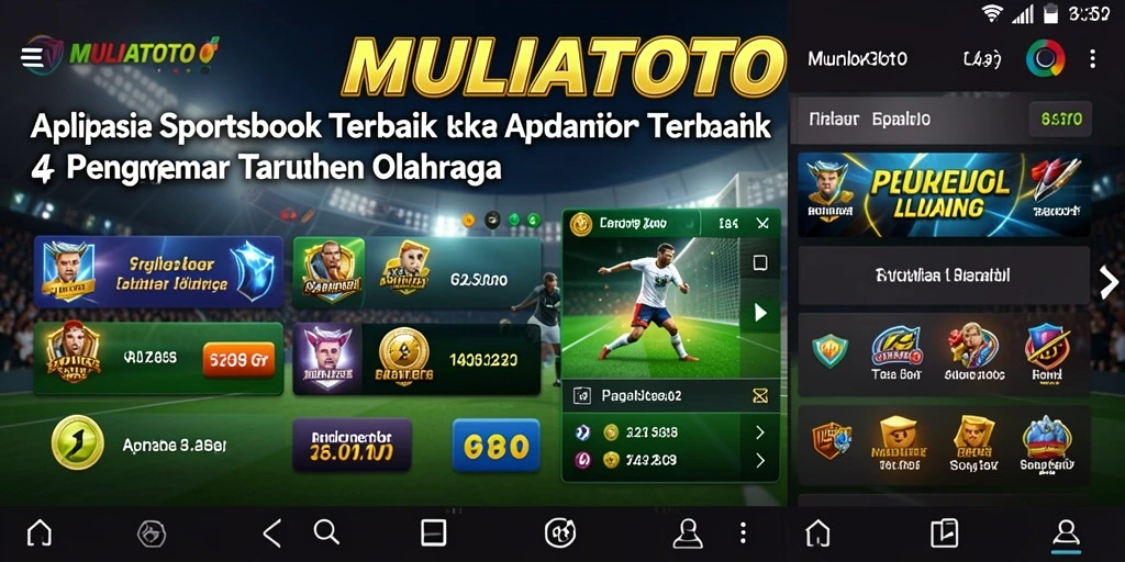 Tampilan antarmuka MULIATOTO saat memasang taruhan olahraga.