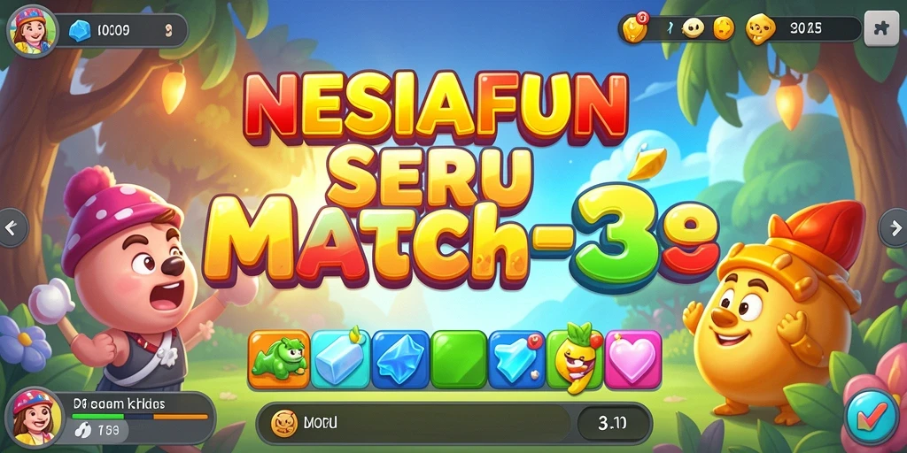 Tampilan gameplay NESIAFUN yang seru dan penuh warna.