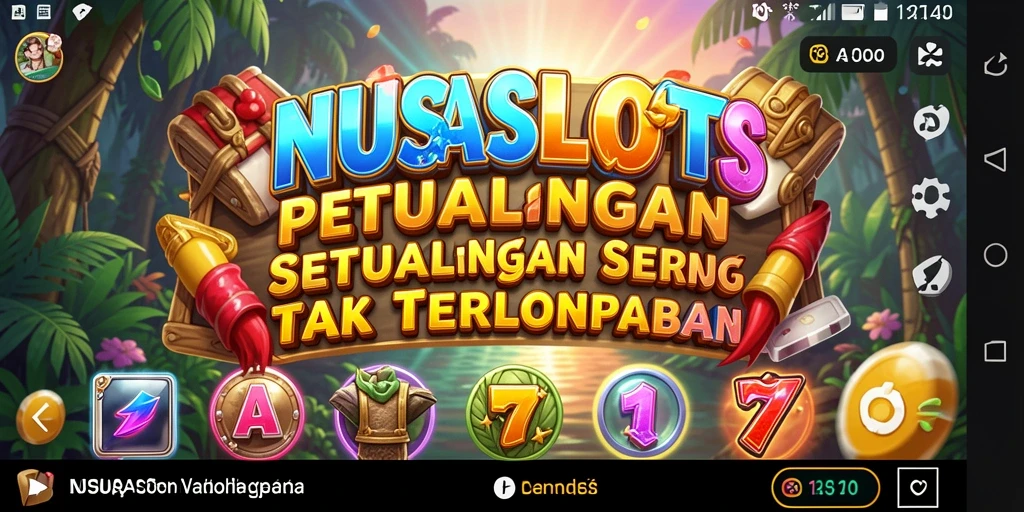 Screenshot NUSASLOTS menampilkan gameplay petualangan yang mendebarkan.