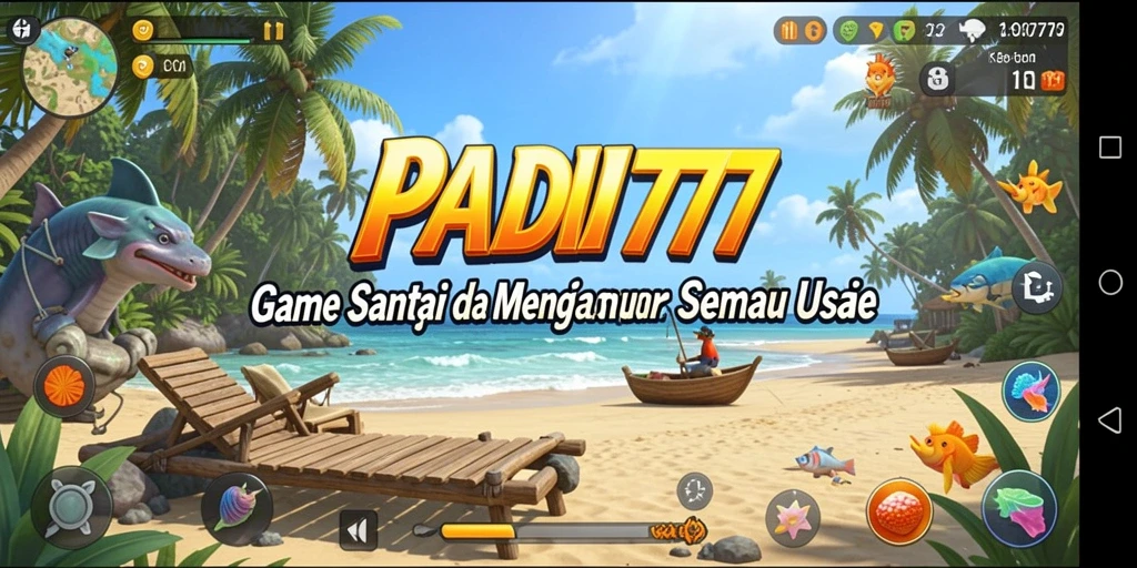 Tampilan gameplay PADI777 yang cerah dan penuh warna.