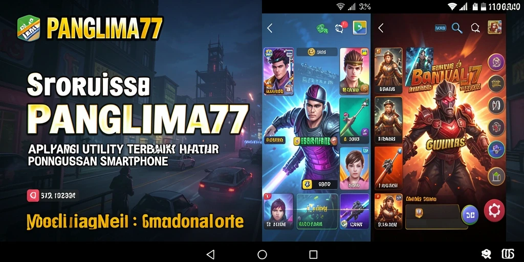Tampilan fitur canggih dalam PANGLIMA77 yang meningkatkan utilitas smartphone.