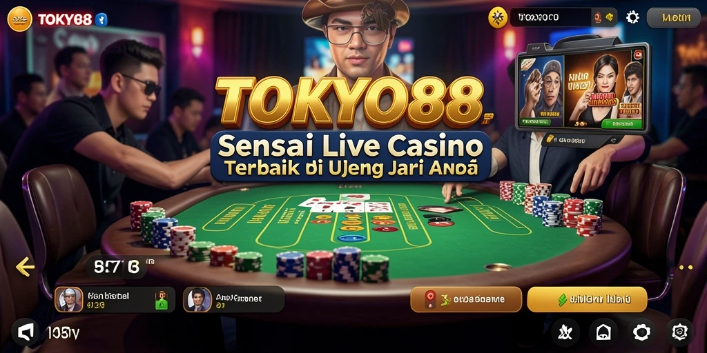 Tampilan utama gameplay TOKYO88 dengan dealer langsung yang menarik.