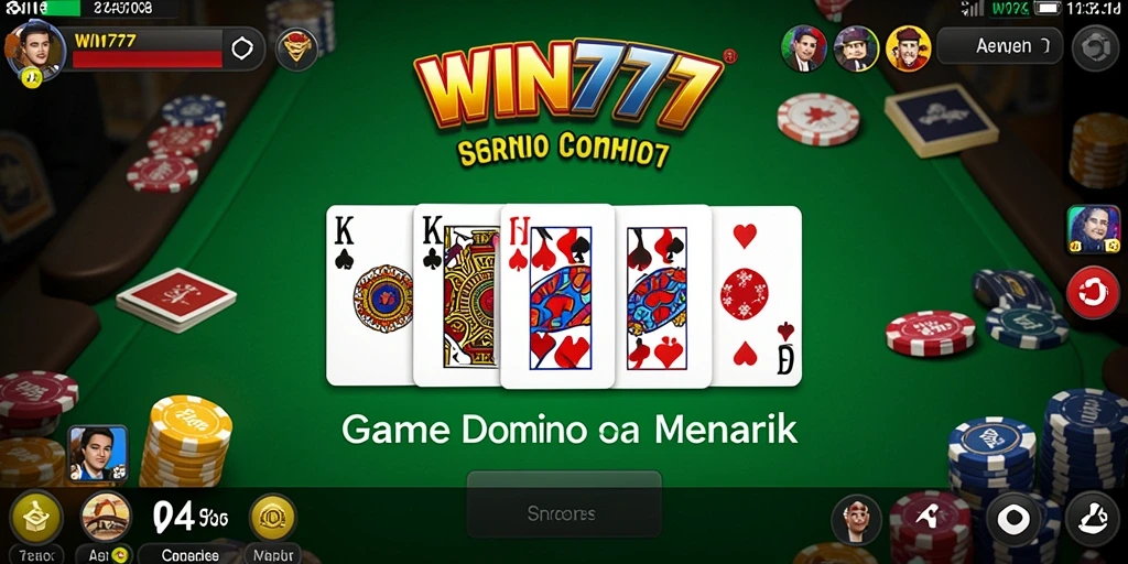 Screenshot gameplay Domino di WIN777 yang menarik dan interaktif.