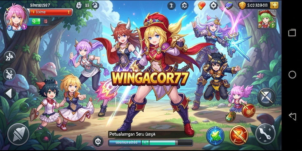 Gameplay seru dalam WINGACOR77 dengan karakter Anime yang menawan.